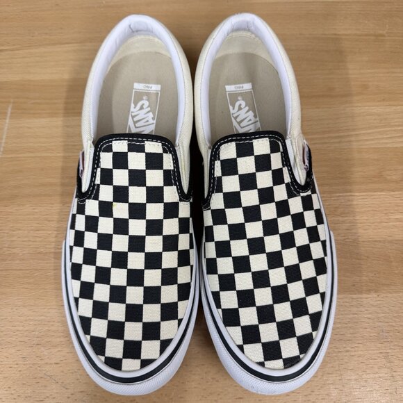 Vans Mens Classic 500714 Black Casual Shoes Sneakers Size 9 With Box EUC - Picture 3 of 6